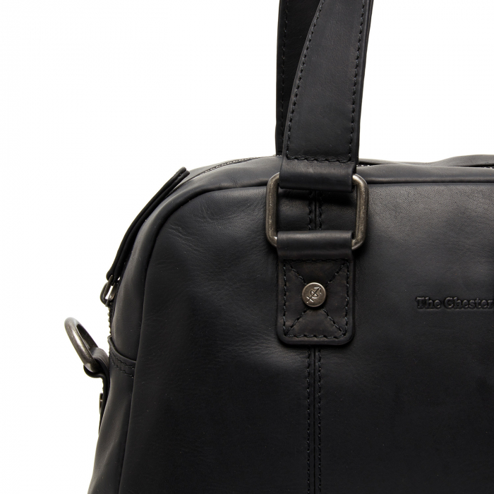 Geanta de dama, din piele naturala, The Chesterfield Brand, Dover, Negru [4]