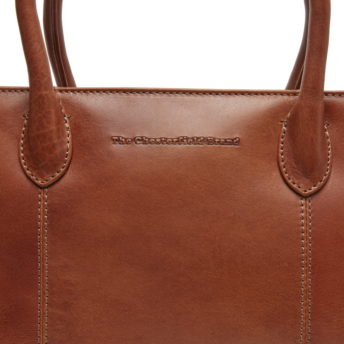 Geanta de dama, din piele naturala, The Chesterfield Brand, Pergamino, Maro coniac [5]