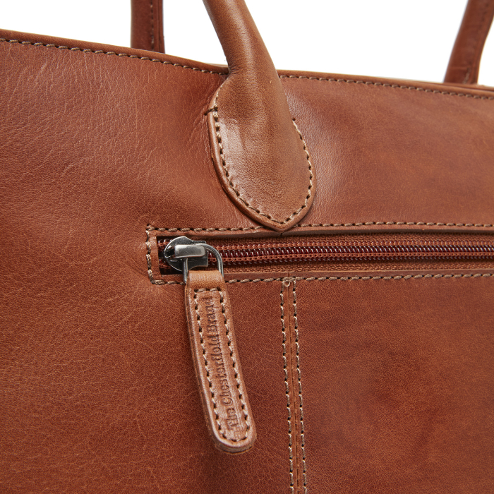 Geanta de dama, din piele naturala, The Chesterfield Brand, Pergamino, Maro coniac [4]
