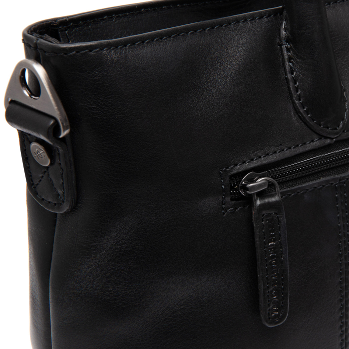 Geanta de dama, din piele naturala, The Chesterfield Brand, Pergamino, Negru [4]