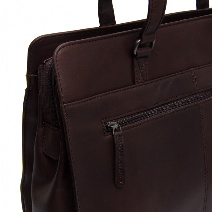 Geanta shopper mare, din piele naturala, The Chesterfield Brand, Fidenza, Maro Inchis [5]