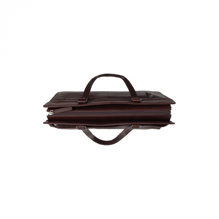 Geanta shopper mare, din piele naturala, The Chesterfield Brand, Fidenza, Maro Inchis [2]
