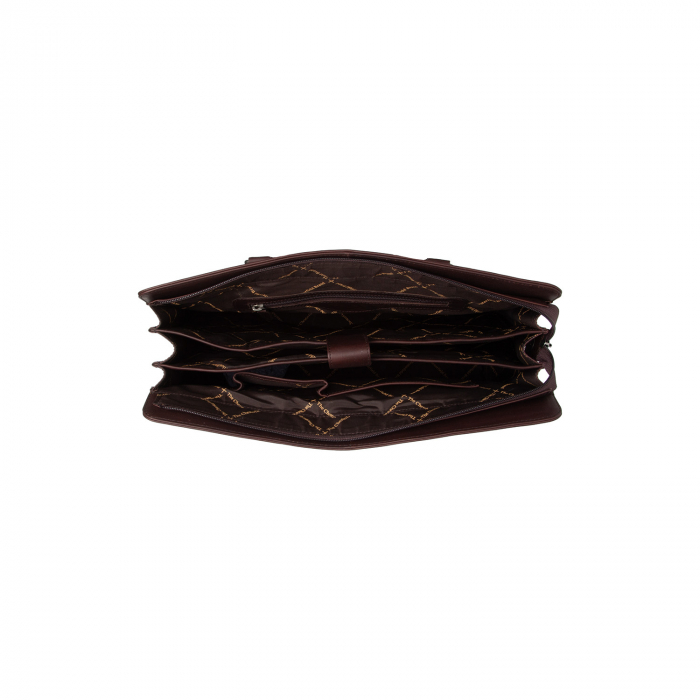 Geanta shopper mare, din piele naturala, The Chesterfield Brand, Fidenza, Maro Inchis [3]