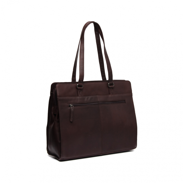 Geanta shopper mare, din piele naturala, The Chesterfield Brand, Fidenza, Maro Inchis [6]