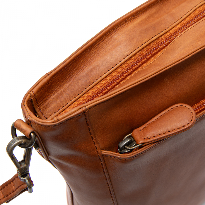Geanta de dama din piele naturala, The Chesterfield Brand, Fintona, Maro coniac [8]