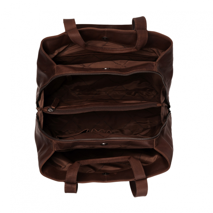 Geanta de dama din piele naturala, The Chesterfield Brand, Gail, de mana si umar, Maro inchis [3]