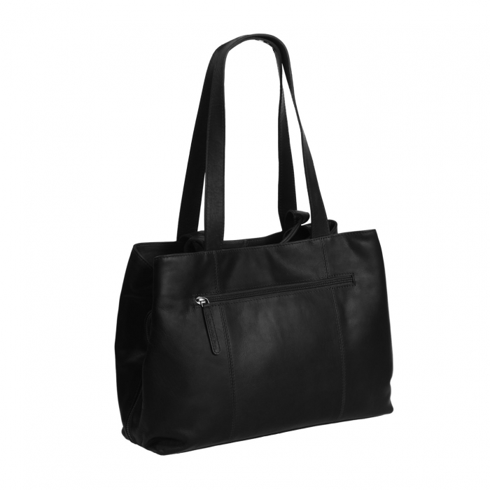 Geanta de dama din piele naturala, The Chesterfield Brand, Gail, de mana si umar, Negru [7]