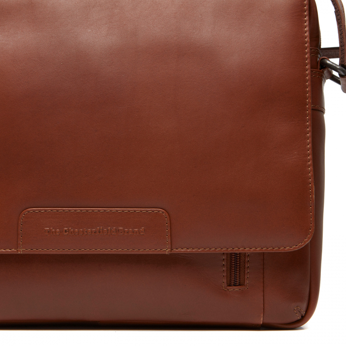 Geanta de umar cu compartiment laptop 14 inch, piele naturala, The Chesterfield Brand, Gili, Maro coniac [3]