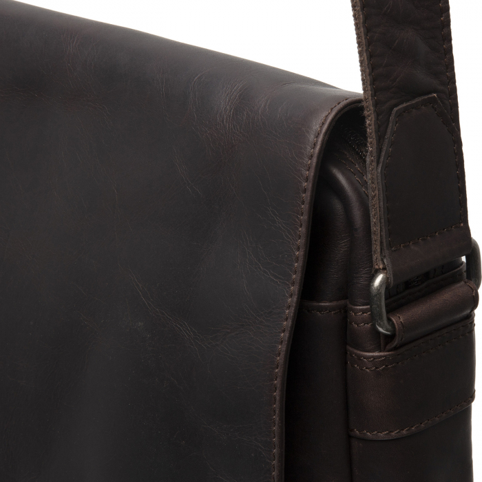 Geanta de umar cu compartiment laptop 14 inch, piele naturala, The Chesterfield Brand, Gili, Maro Inchis [2]