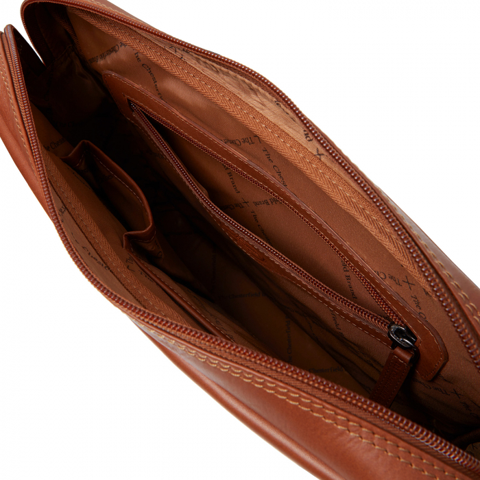 Geanta de umar cu compartiment laptop 14 inch, piele naturala, The Chesterfield Brand, Gili, Maro coniac [4]