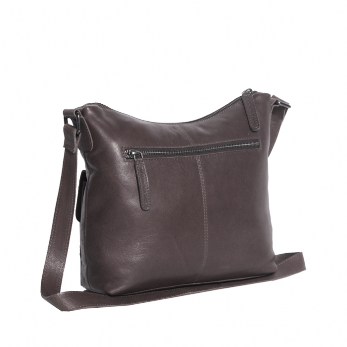 Geanta de dama din piele naturala, The Chesterfield Brand, Hailey, de umar, Maro inchis [5]