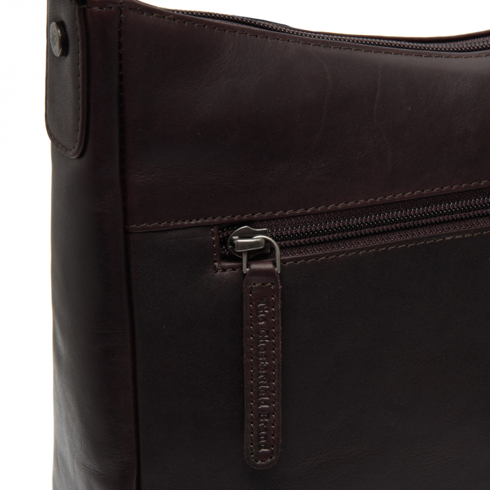 Geanta de dama din piele naturala, The Chesterfield Brand, Loraine, de umar, Maro inchis [5]