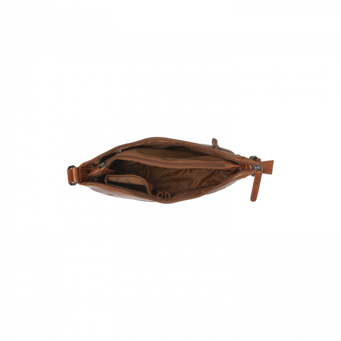 Geanta de dama din piele naturala, The Chesterfield Brand, Loraine, de umar, Maro coniac [4]