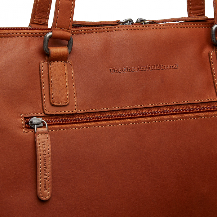 Geanta de dama din piele naturala, The Chesterfield Brand, Lugano, Maro coniac [3]