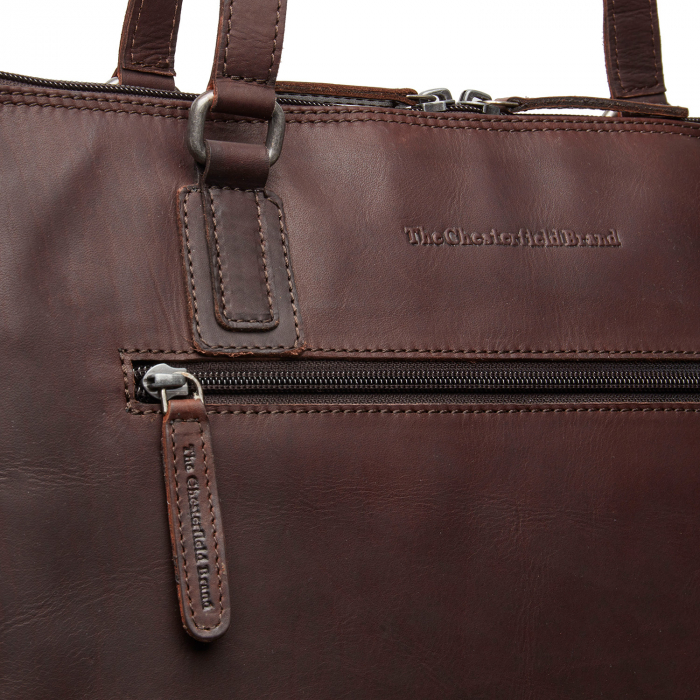 Geanta de dama din piele naturala, The Chesterfield Brand, Lugano, Maro inchis [4]