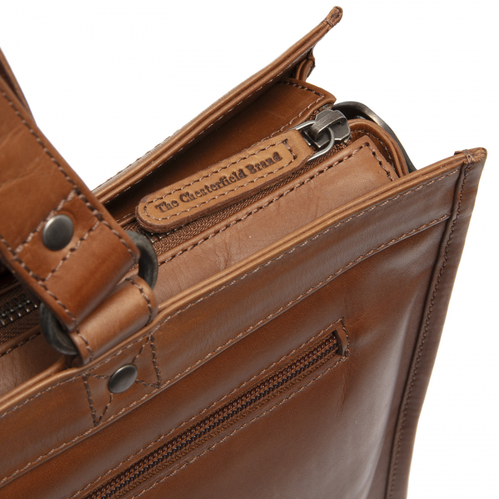Geanta de dama din piele naturala, The Chesterfield Brand, Manly, Maro coniac [7]