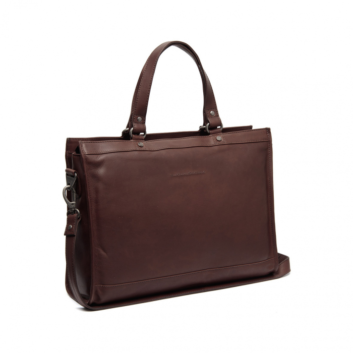 Geanta de dama din piele naturala, The Chesterfield Brand, Manly, Maro inchis [2]