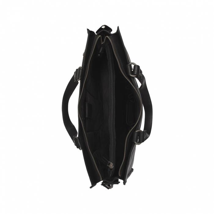 Geanta de dama din piele naturala, The Chesterfield Brand, Manly, Negru [2]
