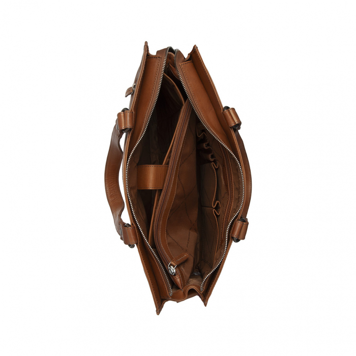 Geanta de dama din piele naturala, The Chesterfield Brand, Manly, Maro coniac [5]