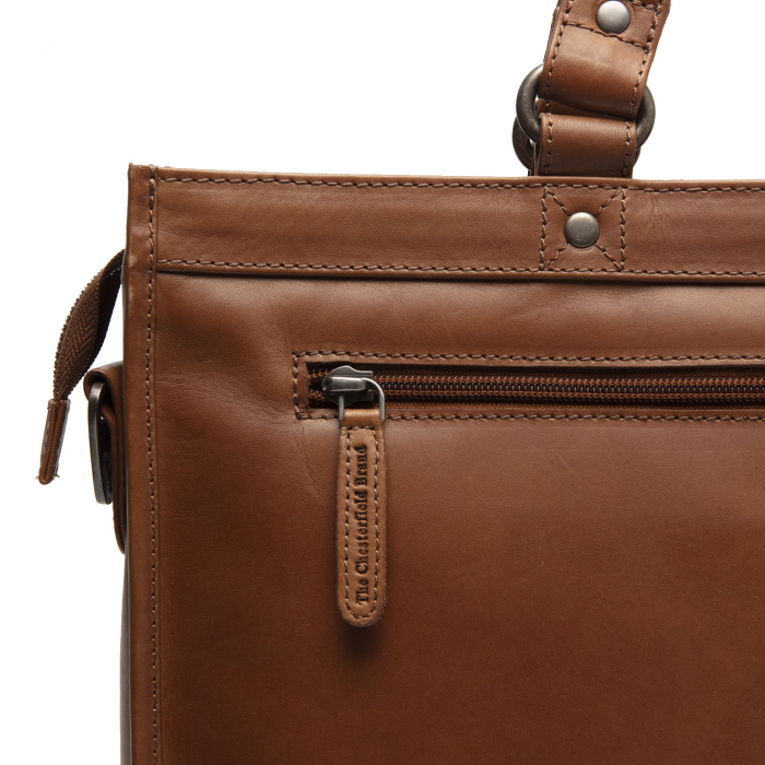 Geanta de dama din piele naturala, The Chesterfield Brand, Manly, Maro coniac [10]