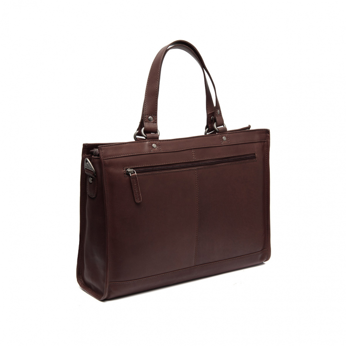Geanta de dama din piele naturala, The Chesterfield Brand, Manly, Maro inchis [7]