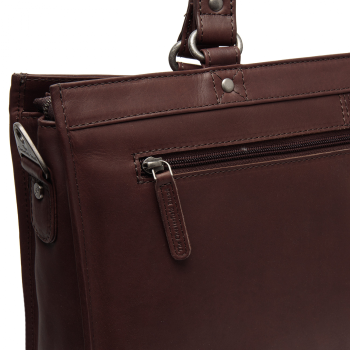 Geanta de dama din piele naturala, The Chesterfield Brand, Manly, Maro inchis [6]