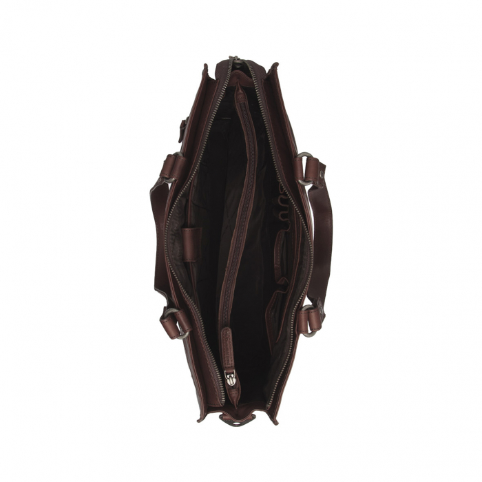 Geanta de dama din piele naturala, The Chesterfield Brand, Manly, Maro inchis [4]
