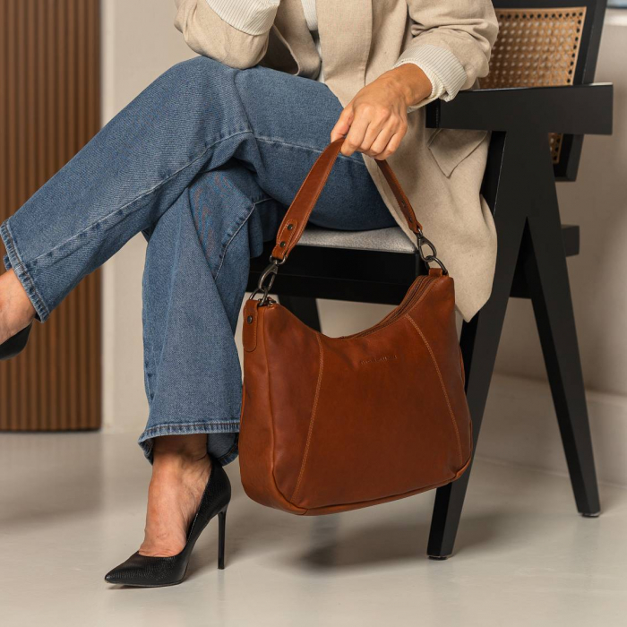 Geanta de dama din piele naturala, The Chesterfield Brand, Marle, Maro coniac [2]