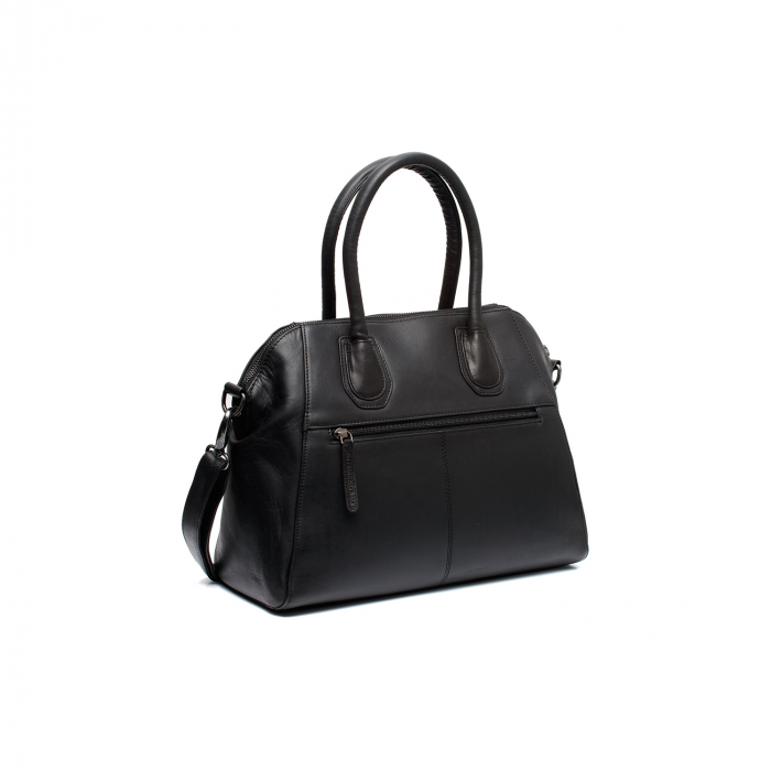 Geanta de dama din piele naturala, The Chesterfield Brand, Marsala, Negru [6]