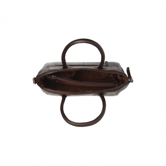 Geanta de dama din piele naturala, The Chesterfield Brand, Marsala, Maro inchis [3]