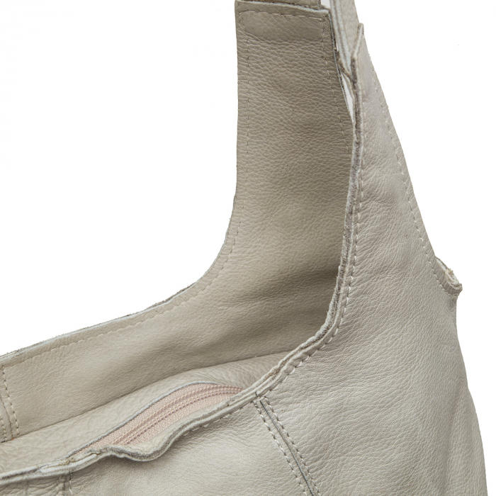 Geanta de dama din piele naturala, The Chesterfield Brand, Marseille, Gri deschis [3]