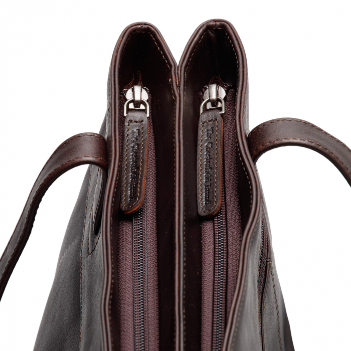 Geanta de dama din piele naturala, The Chesterfield Brand, Nola, Maro inchis [4]