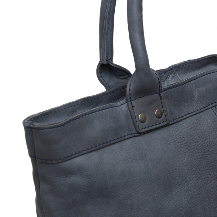 Geanta de dama din piele naturala, The Chesterfield brand, Ontario, Bleumarin [5]