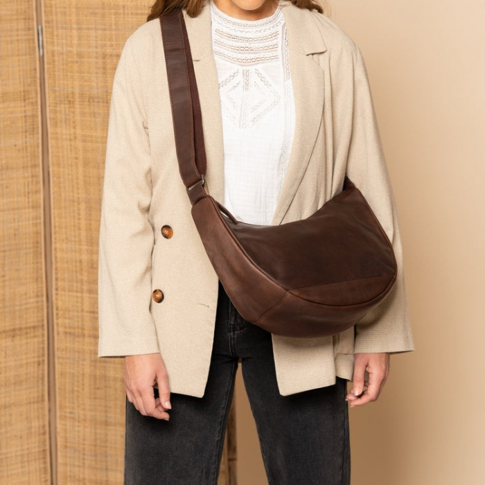 Geanta de dama, din piele naturala, The Chesterfield Brand, Peckham, Maro inchis [1]