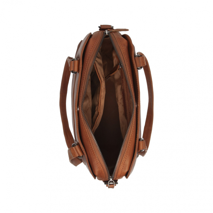 Geanta de dama din piele naturala, The Chesterfield Brand, Porlezza, Maro coniac [4]