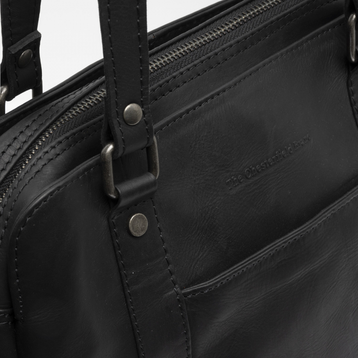 Geanta de dama din piele naturala, The Chesterfield Brand, Porlezza, Negru [6]
