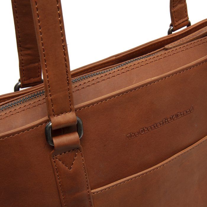 Geanta de dama din piele naturala, The Chesterfield Brand, Pretoria, Maro coniac [4]