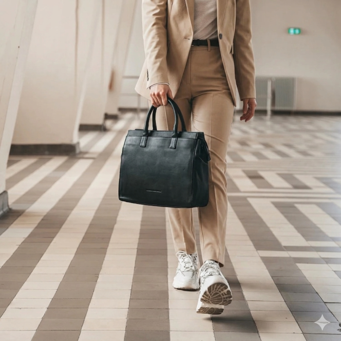 Geanta de dama din piele naturala, The Chesterfield Brand, Rivera, Negru [2]