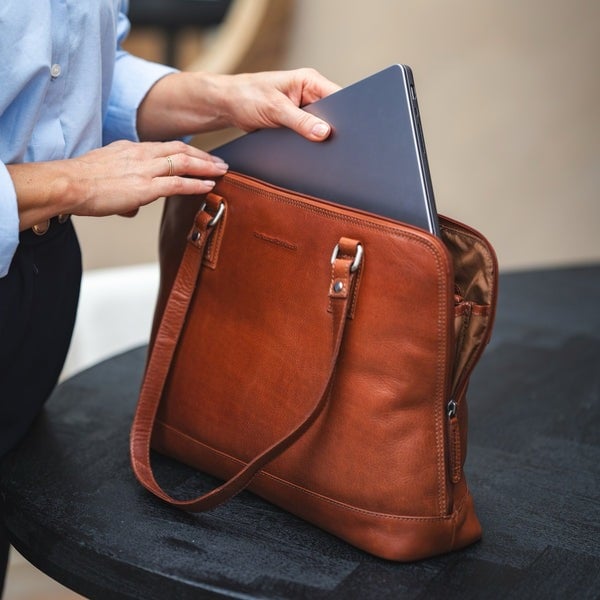 Geanta de dama din piele naturala, The Chesterfield Brand, Selvino, Maro coniac [3]