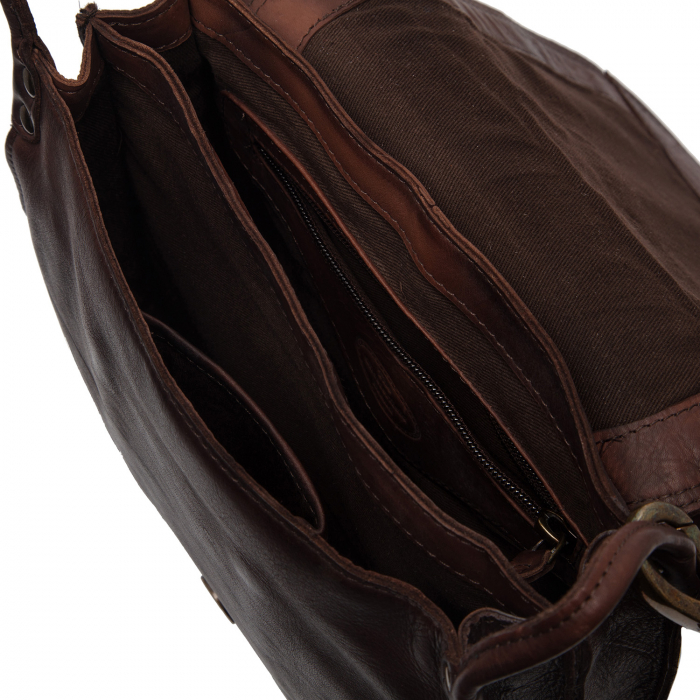 Geanta de dama din piele naturala, The Chesterfield Brand, Sumatra, Maro inchis [2]