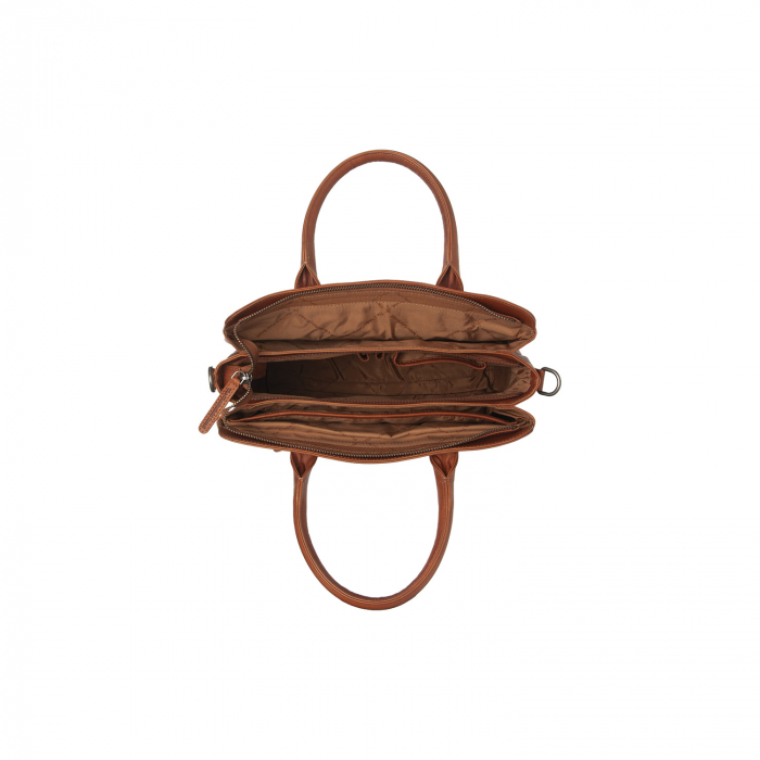 Geanta de dama, din piele naturala, The Chesterfield Brand, Valmonte, Maro coniac [4]
