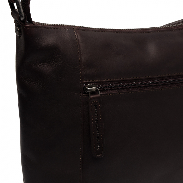 Geanta de dama din piele naturala, The Chesterfield Brand, Vervins, de umar, Maro inchis [5]