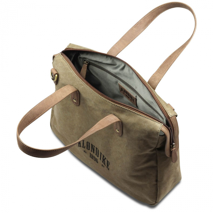 Geanta de dama, Klondike, material textil, Dawson Payton, Kaki Bej [3]
