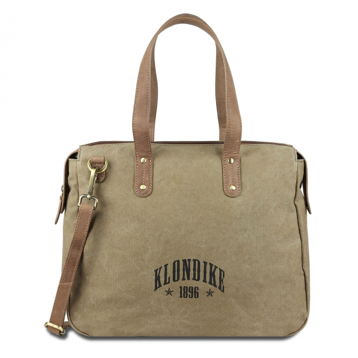 Geanta de dama, Klondike, material textil, Dawson Payton, Kaki Bej [2]