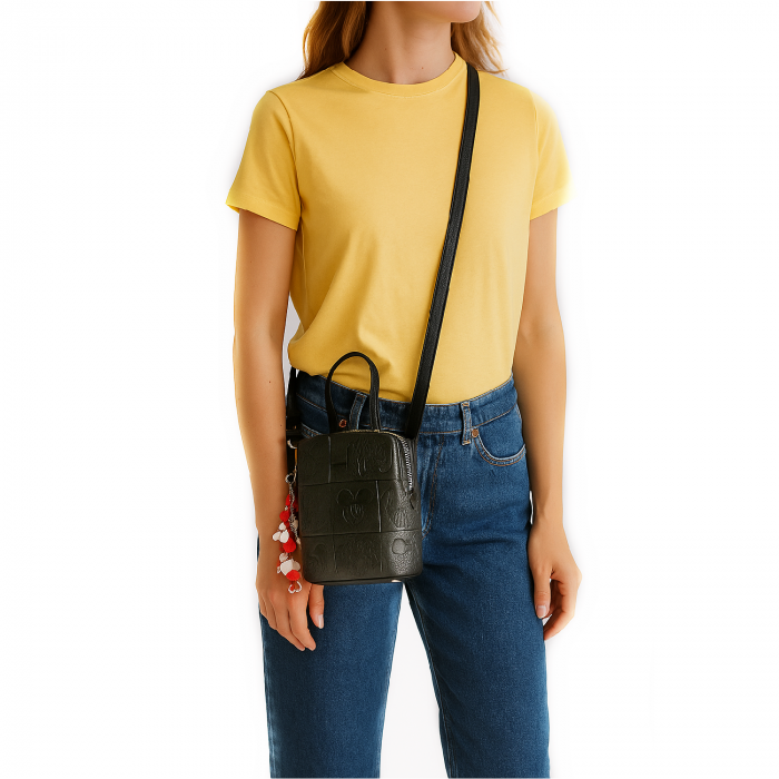 Geanta de dama, pentru telefon, stil rucsac, Desigual, seria All Mickey Sumy, Negru [10]