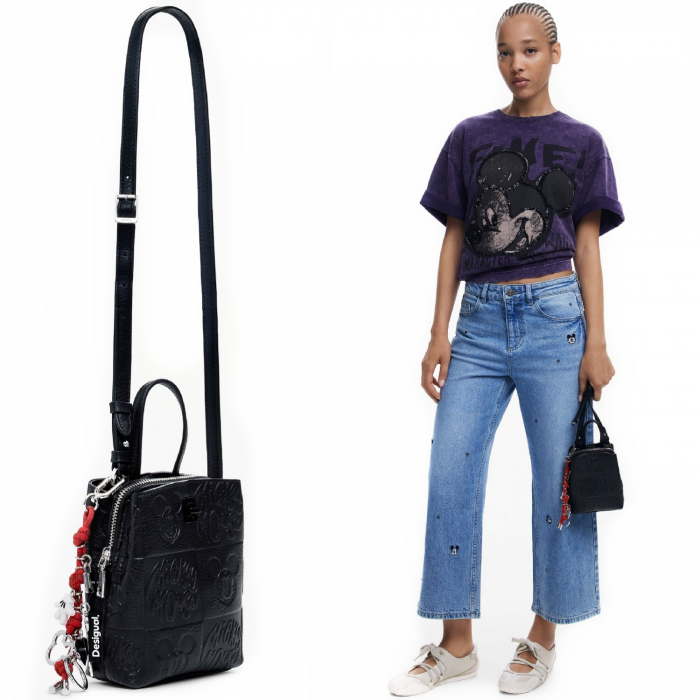 Geanta de dama, pentru telefon, stil rucsac, Desigual, seria All Mickey Sumy, Negru [3]