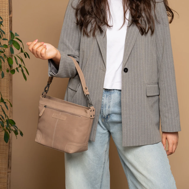 Geanta de dama piele naturala, The Chesterfield Brand, Zarita, Gri taupe [2]