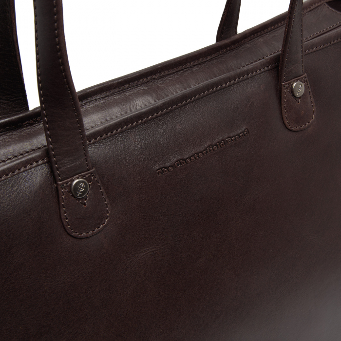 Geanta de dama, shopper, The Chesterfield Brand, din piele naturala, de mana si umar, Astano, Maro inchis [4]