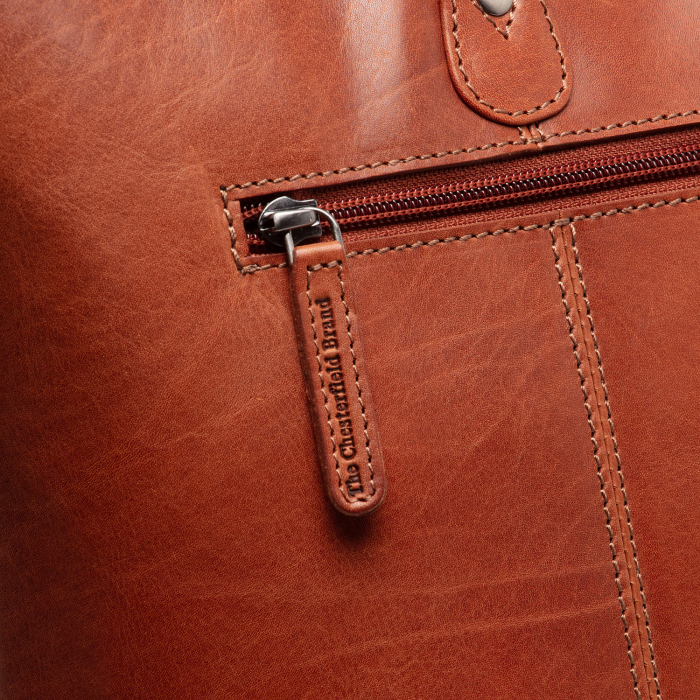 Geanta de dama, shopper, The Chesterfield Brand, din piele naturala, de mana si umar, Astano, Maro coniac [5]