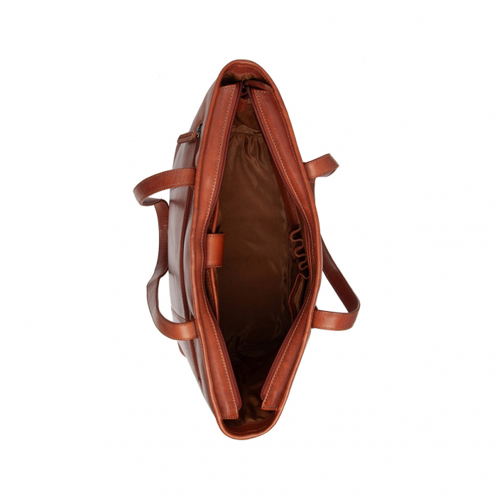 Geanta de dama, shopper, The Chesterfield Brand, din piele naturala, de mana si umar, Astano, Maro coniac [3]